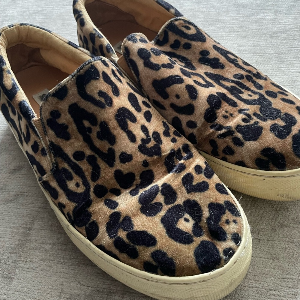 Leopard print pony hair Steve Madden slip on sneakers. So comfortable!